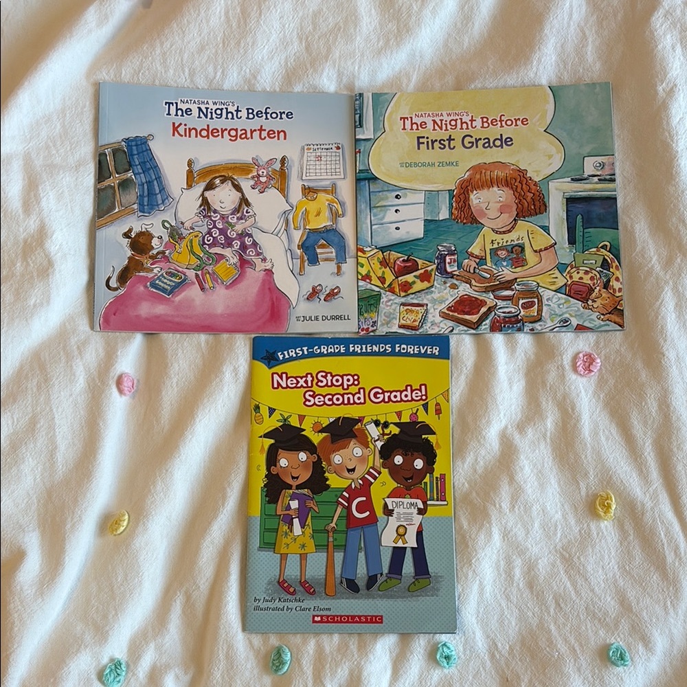 Children's Book Set about going to 1st, 2nd and 3rd grade